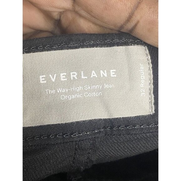 Everlane Womens Way High Skinny Jeans Black Stretch Denim Pants SZ 32 - Picture 5 of 8